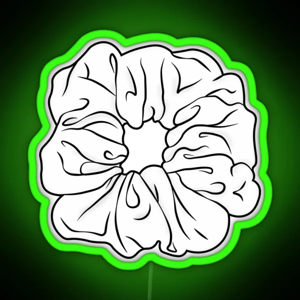 White Hair Scrunchie RGB Neon Sign