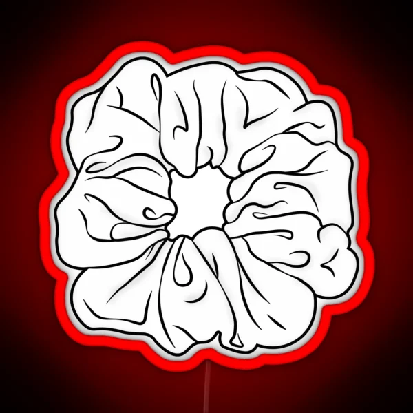 White Hair Scrunchie RGB Neon Sign