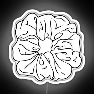White Hair Scrunchie RGB Neon Sign