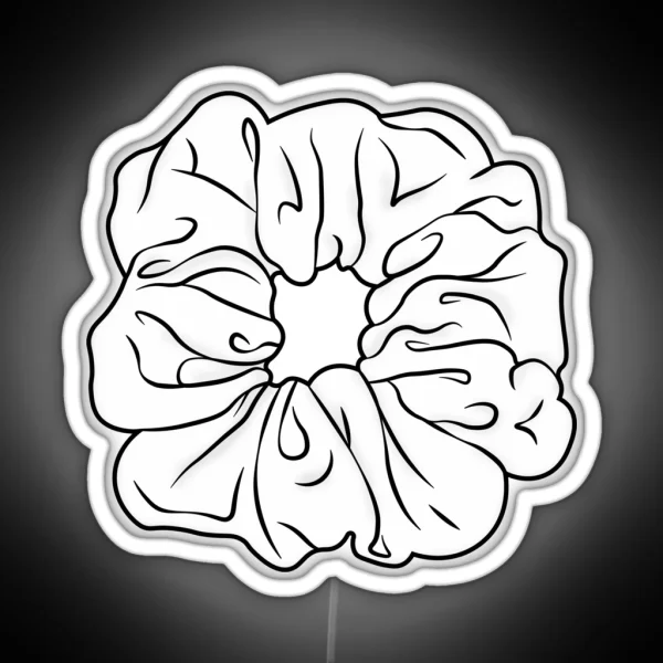 White Hair Scrunchie RGB Neon Sign