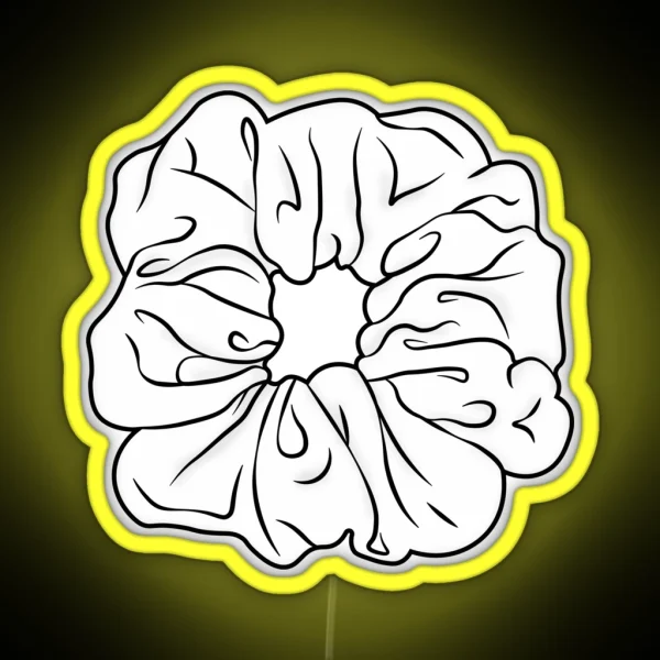 White Hair Scrunchie RGB Neon Sign