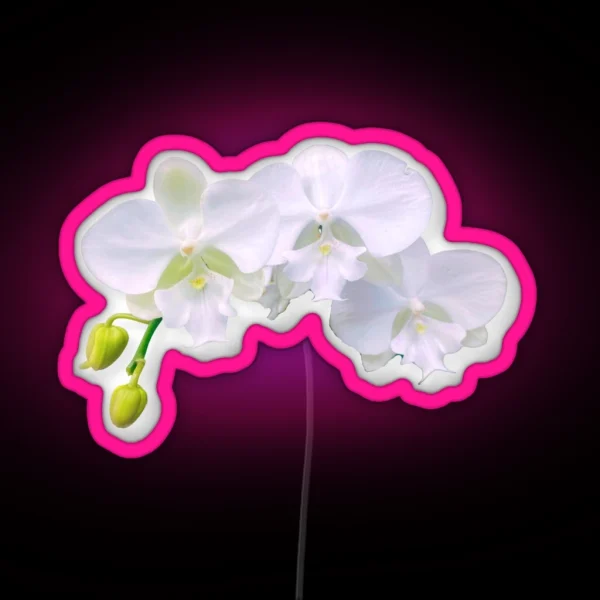 White Orchid Trio RGB Neon Sign
