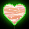 Vibrant white peach neon sign adds modern minimalist home decor ambiance