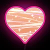 Softly glowing neon sign featuring vibrant white and pink hues.