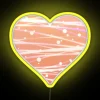 Dazzling white peach color changing RGB neon LED sign art