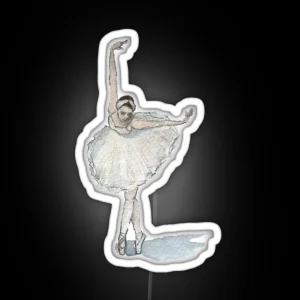 White Swan Ballet RGB Neon Sign