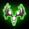 Whitetail Deer Skull Decorative Neon Sign with Vibrant RGB Lighting