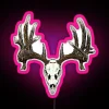 Whitetail Deer Skull Neon Sign with RGB Color Changing Display