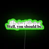 Neon Home Decor Sign with Quirky, Colorful Quote from Taylor Swift