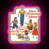 Vintage Who's Possessed Johnny Classic Color Changing Neon Style Sign