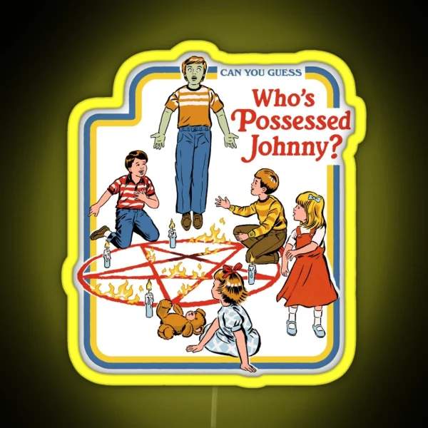 Who S Possessed Johnny RGB Neon Sign
