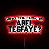 Abel Tesfaye The Weeknd inspired RGB neon wall art logo