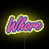 Illuminated Whore RGB Neon Sign with Full Color LED Display