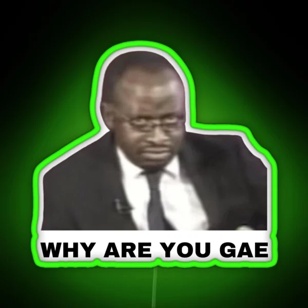 Why Are You Gae Meme Uganda Gay Rights RGB Neon Sign