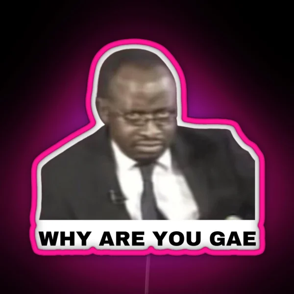 Why Are You Gae Meme Uganda Gay Rights RGB Neon Sign