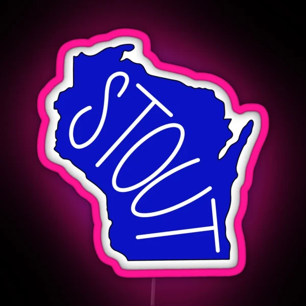 WI State Stout RGB Neon Sign