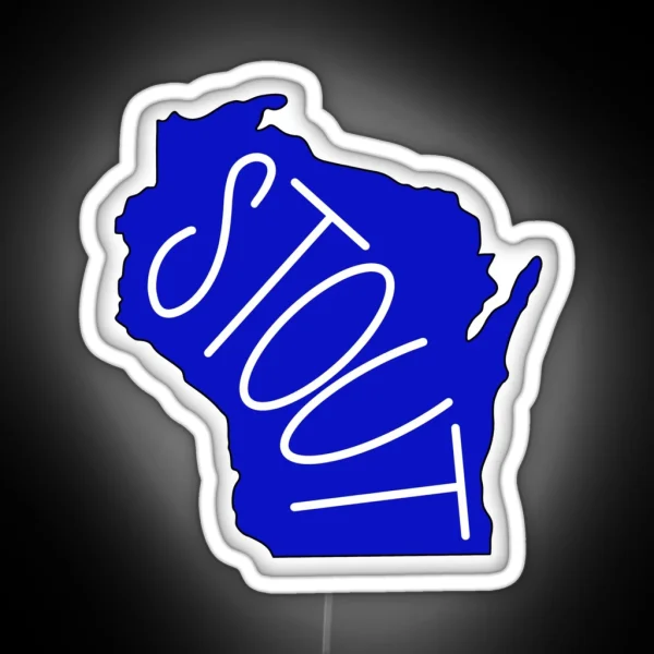 WI State Stout RGB Neon Sign