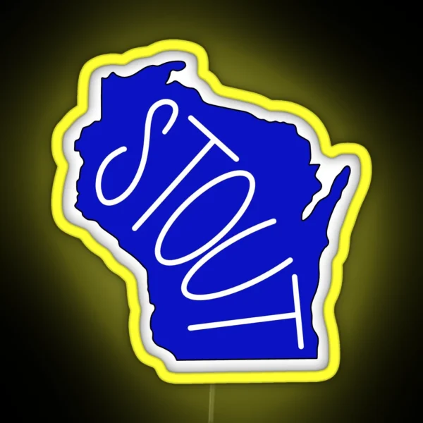 WI State Stout RGB Neon Sign