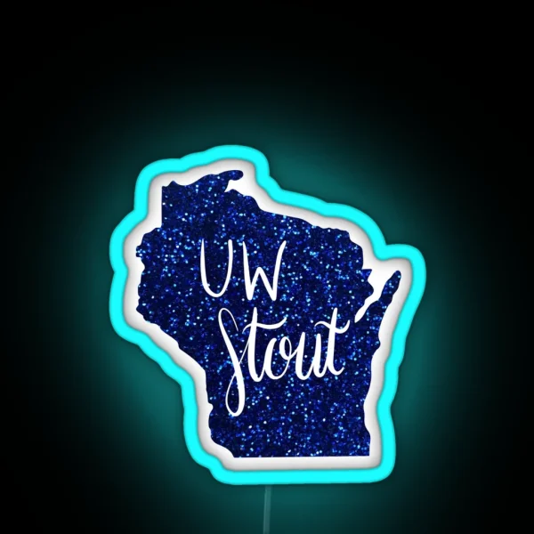 WI State UW Stout RGB Neon Sign
