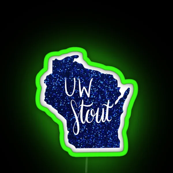WI State UW Stout RGB Neon Sign
