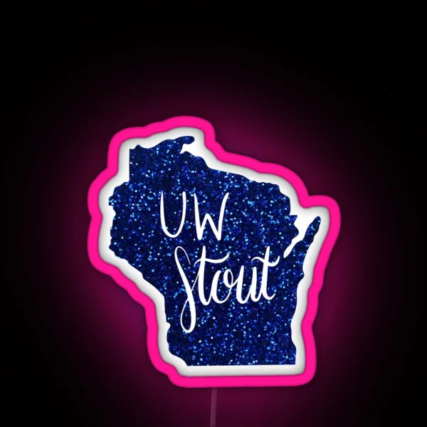 WI State UW Stout RGB Neon Sign