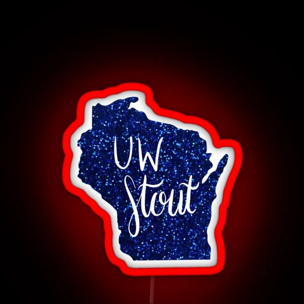 WI State UW Stout RGB Neon Sign