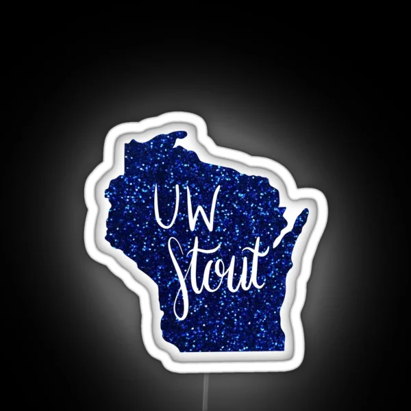 WI State UW Stout RGB Neon Sign