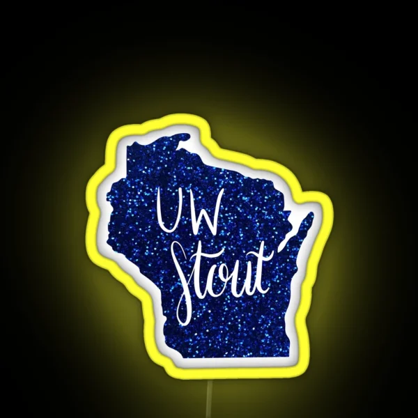 WI State UW Stout RGB Neon Sign