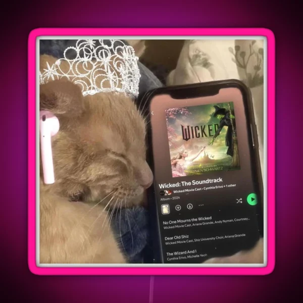 Wicked Soundtrack Meme RGB Neon Sign