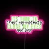 Vibrant RGB Neon Sign Illuminates Personal Space with Bold Ambiance
