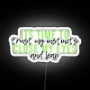 Trust Your Instincts: Vibrant RGB Neon Sign with Motivational Vibes Always