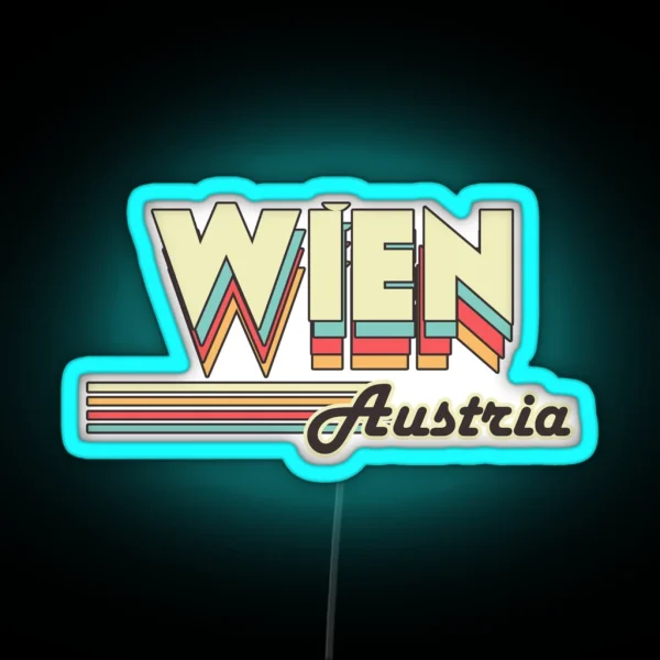 Wien Austria City Visit RGB Neon Sign