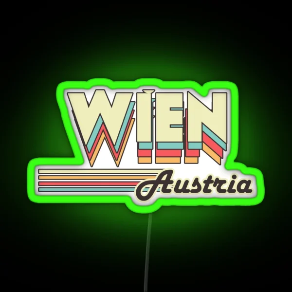 Wien Austria City Visit RGB Neon Sign