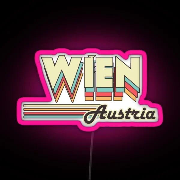 Wien Austria City Visit RGB Neon Sign