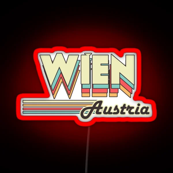 Wien Austria City Visit RGB Neon Sign
