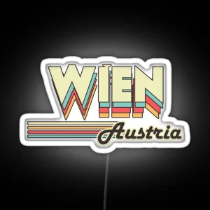 Wien Austria City Visit RGB Neon Sign
