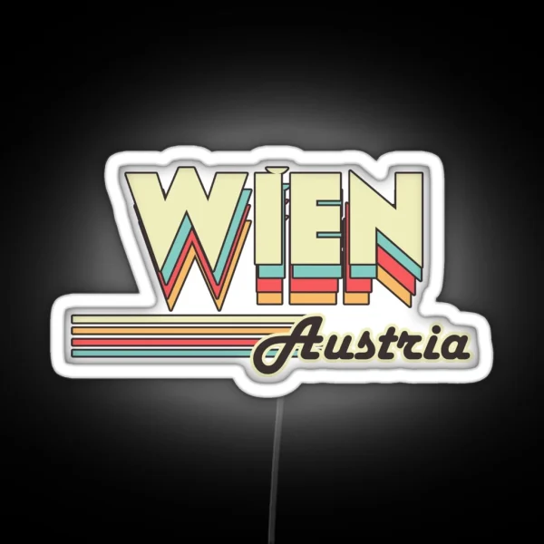 Wien Austria City Visit RGB Neon Sign