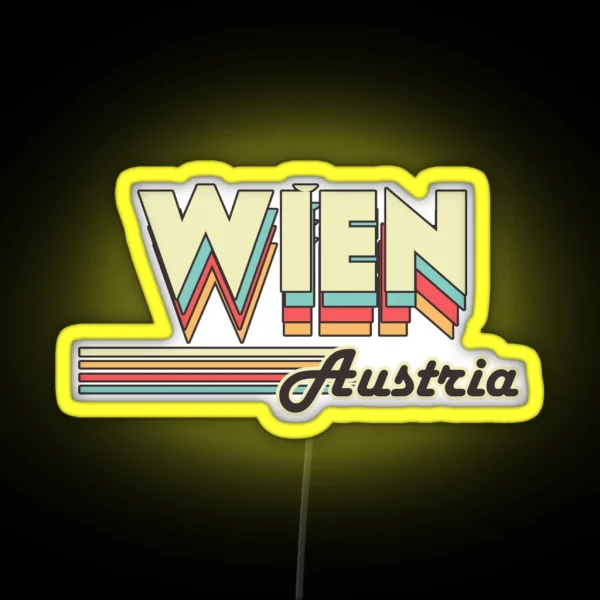 Wien Austria City Visit RGB Neon Sign