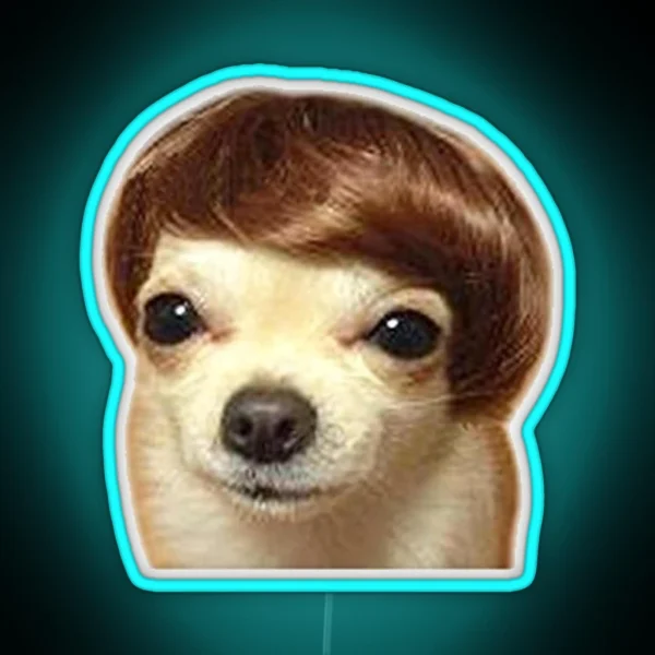 Wig Dog Meme RGB Neon Sign