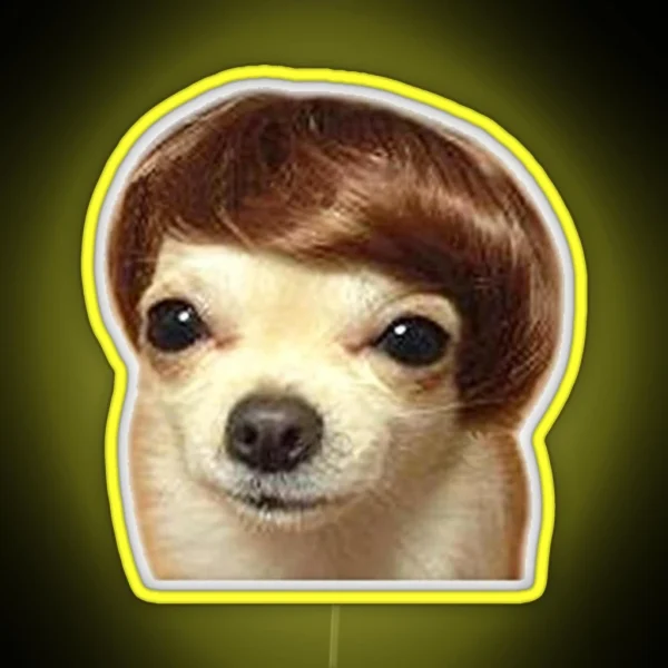 Wig Dog Meme RGB Neon Sign