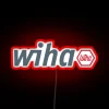 Wiha Tools logo illuminated in vibrant RGB neon glow effect