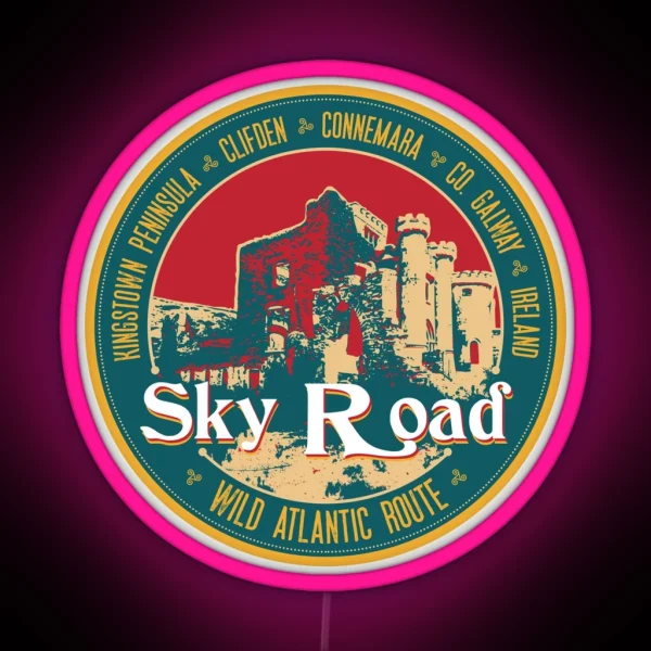 Wild Atlantic Way Sky Road Clifden Connemara Galway RGB Neon Sign
