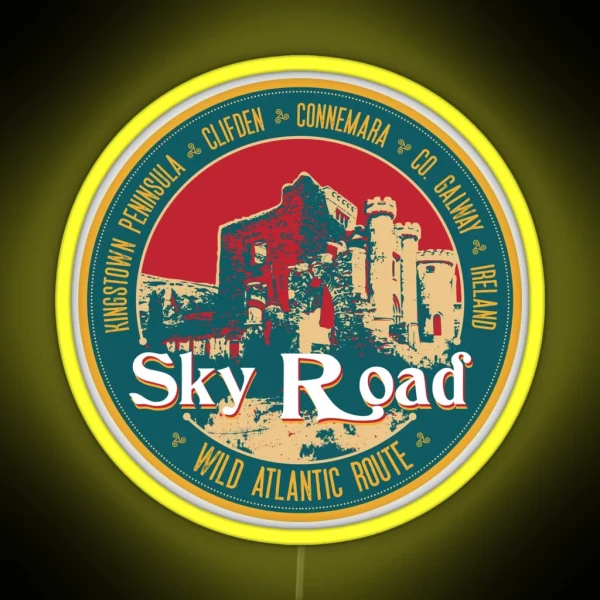 Wild Atlantic Way Sky Road Clifden Connemara Galway RGB Neon Sign