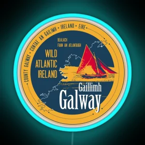 Wild Atlatic Way Galway Ireland Led Led Magnet 2 RGB Neon Sign