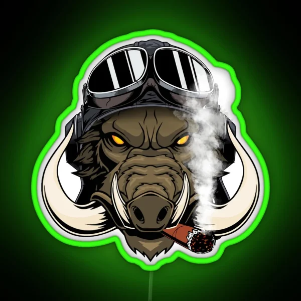 Wild Boar RGB Neon Sign