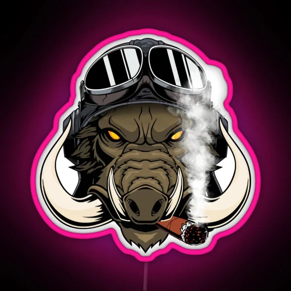 Wild Boar RGB Neon Sign