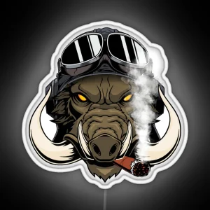 Wild Boar RGB Neon Sign