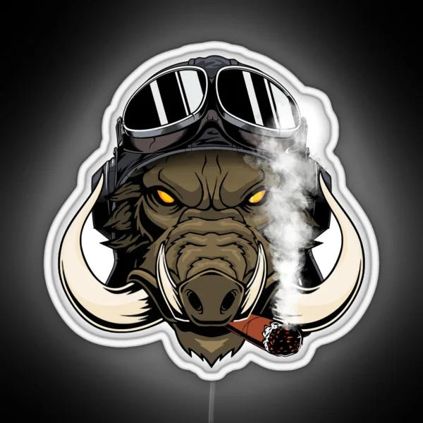 Wild Boar RGB Neon Sign
