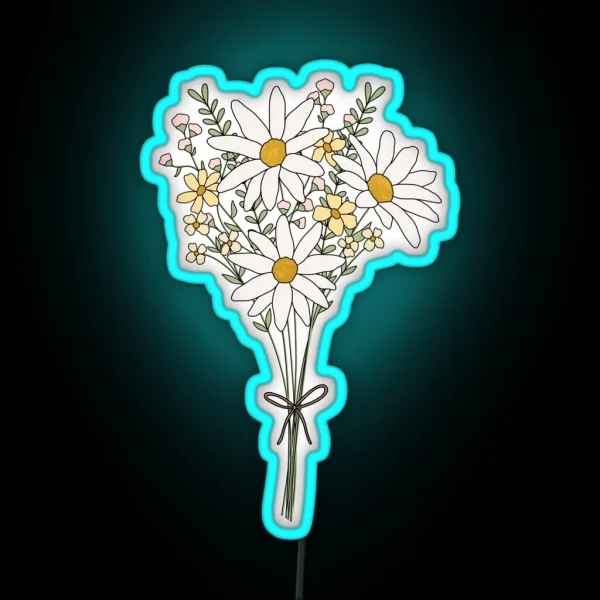 Wild Flower Bouquet RGB Neon Sign