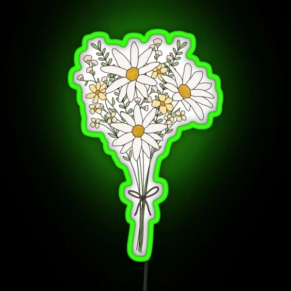 Wild Flower Bouquet RGB Neon Sign